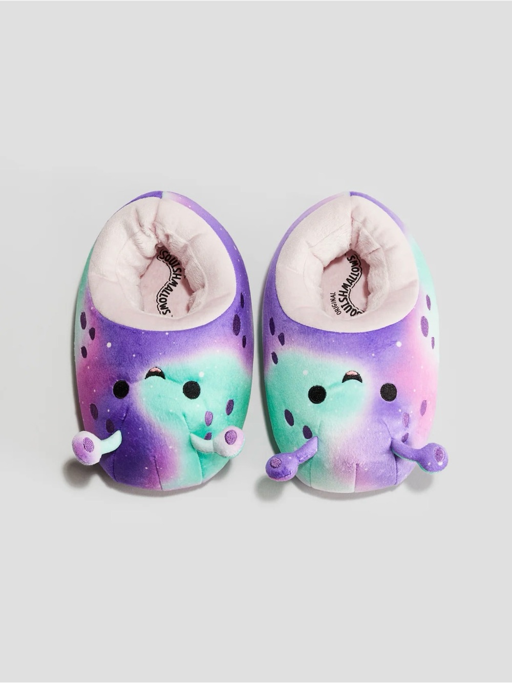 H&M x Squishmallows Kids Plush Alien Slippers | Size 2.5-3.5